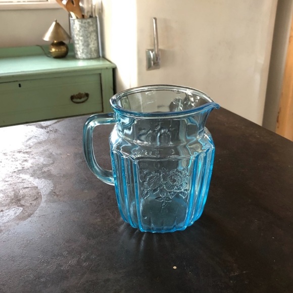 Vintage Mayfair Roses Blue Pitcher - Picture 3 of 11